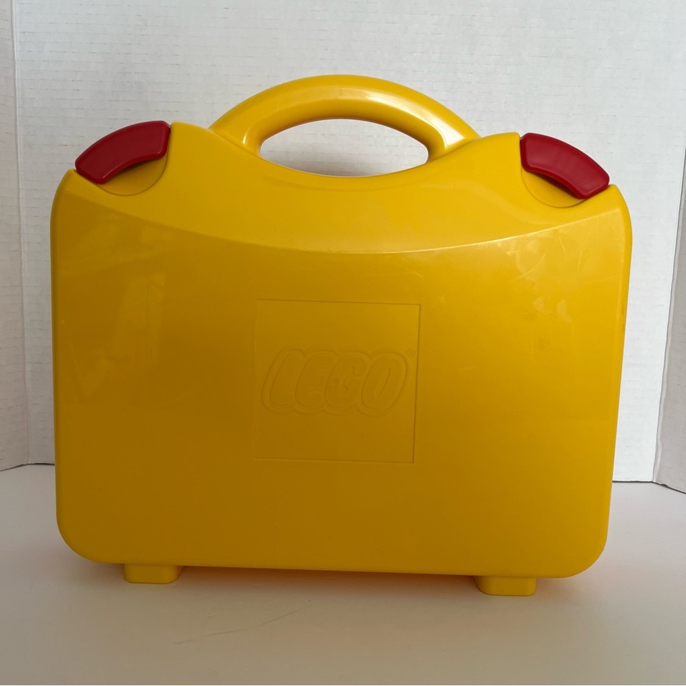 LEGO Yellow & Orange Plastic Carrying Case Storage Box‎ With Dividers